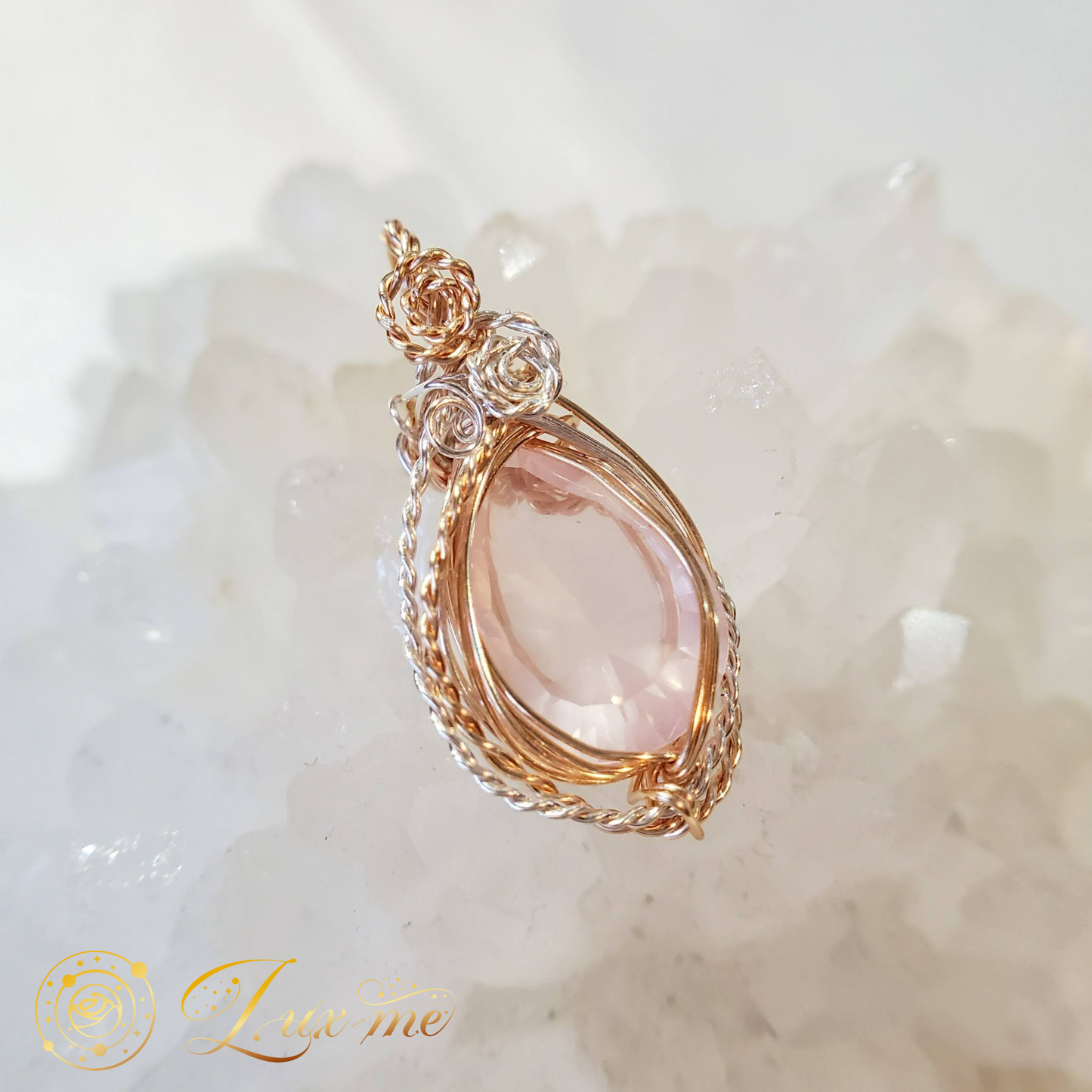 【ローズクォーツ】WAペンダント