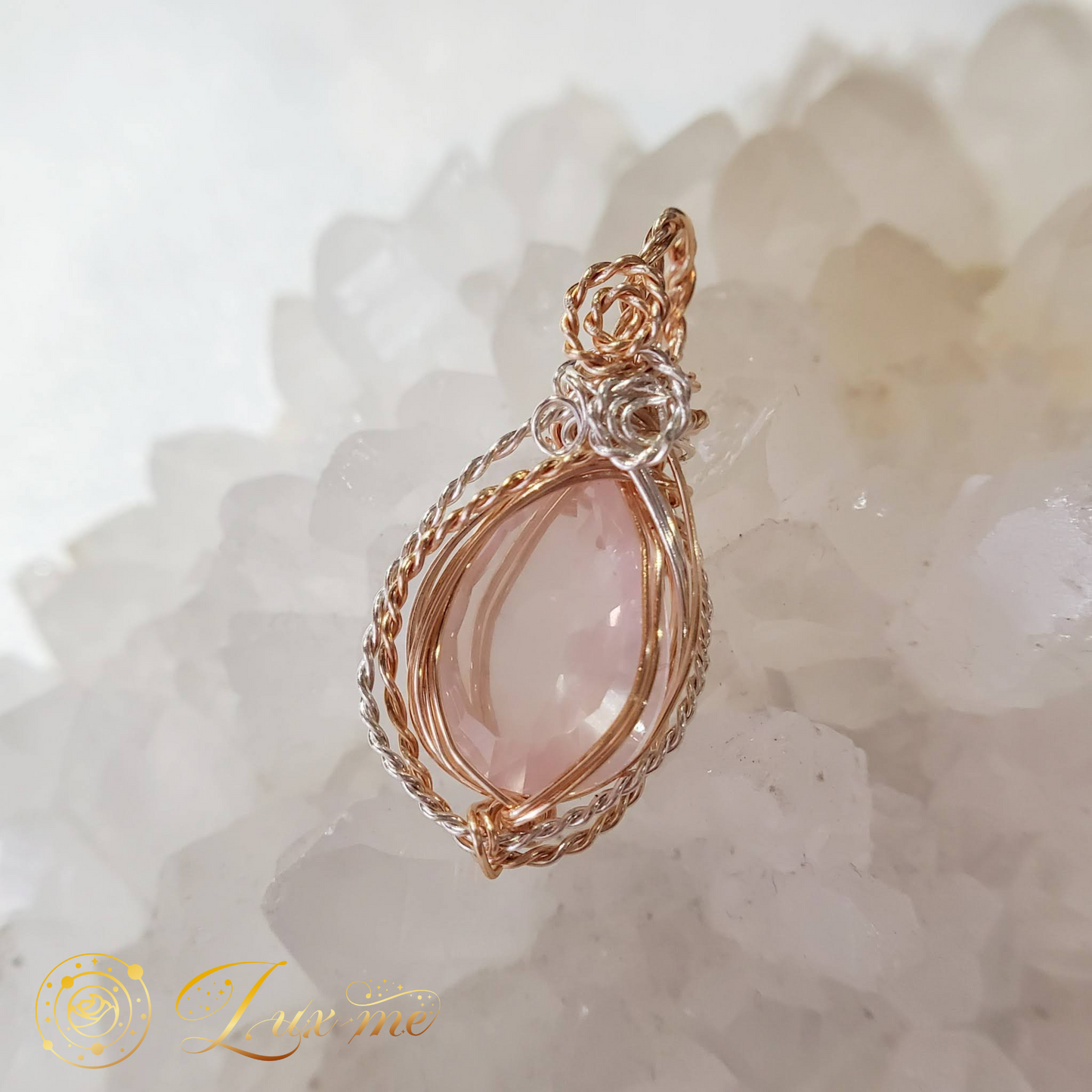 【ローズクォーツ】WAペンダント