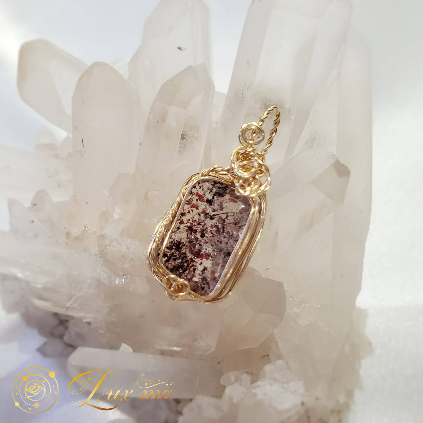 【レピドクロサイトinクォーツ】WAペンダント