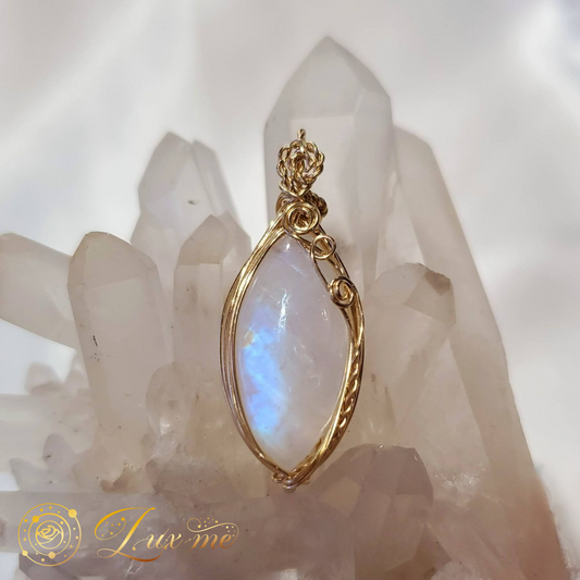 【ホワイトラブラドライト】WAペンダント